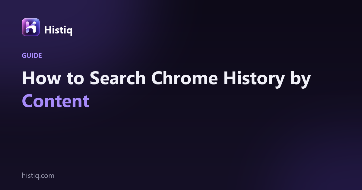 How to search Chrome history by content