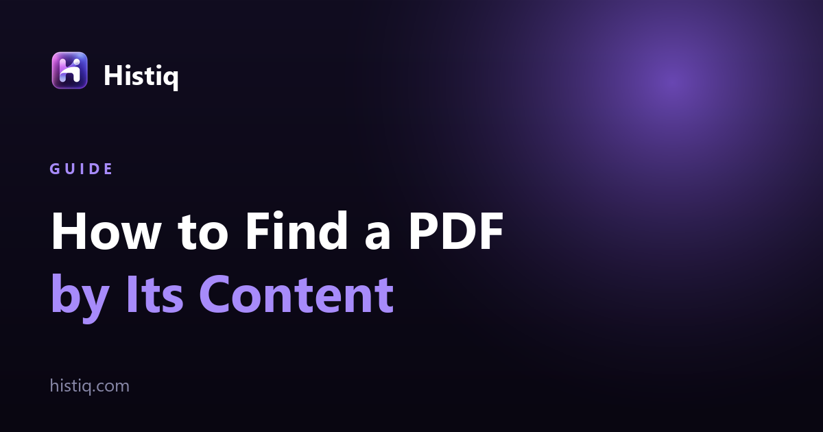 How to find a PDF by its content, not the filename