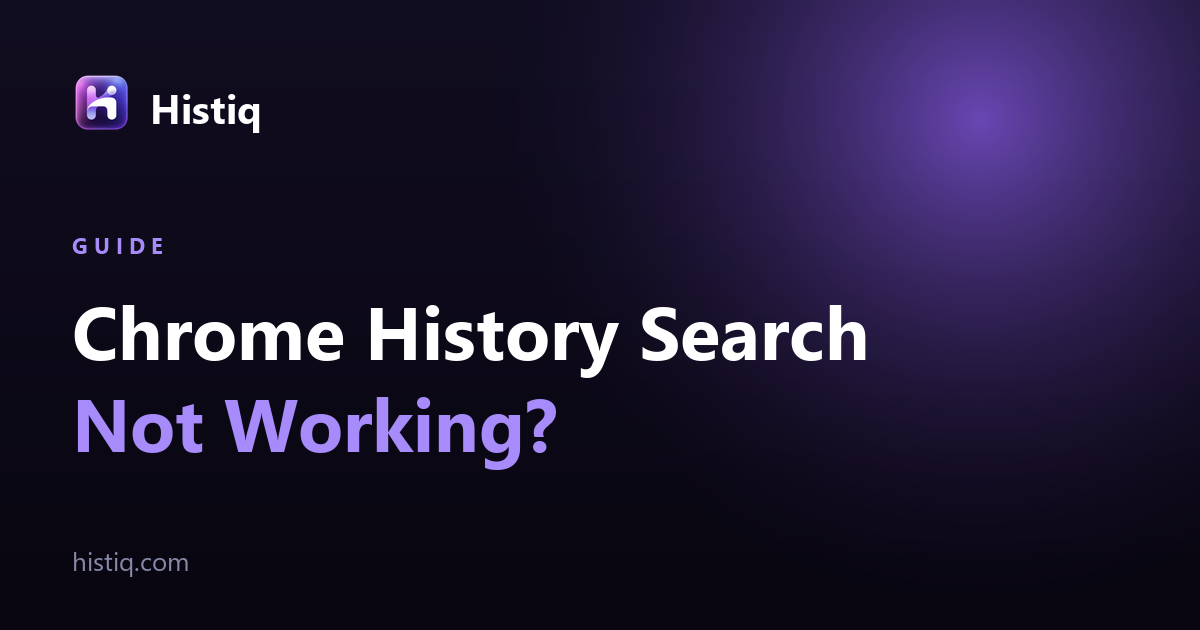 chrome history search not working